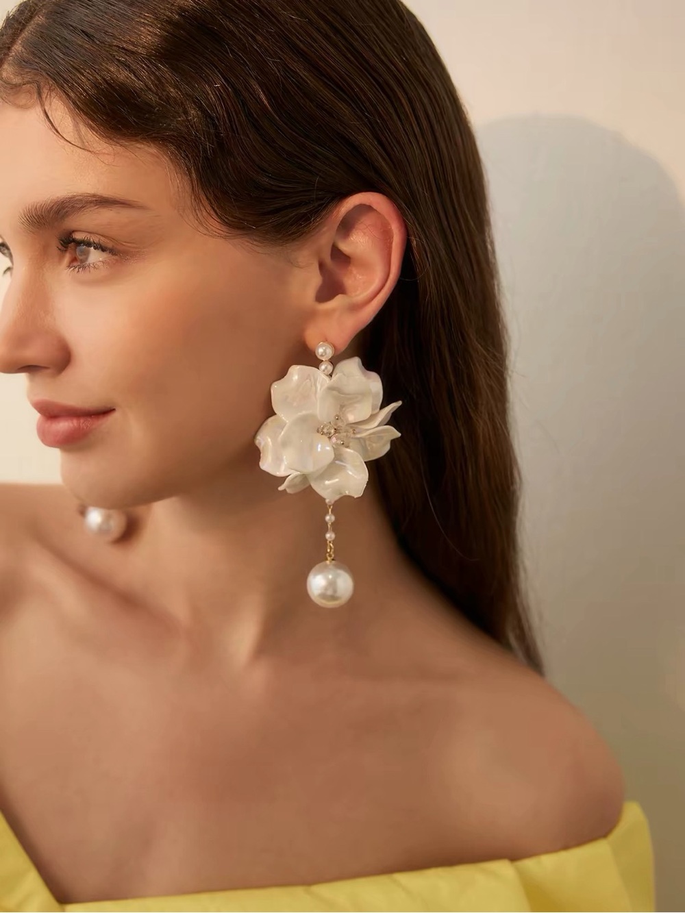 Moon Blossom Pearl Earrings - Fairycore dreamy earrings